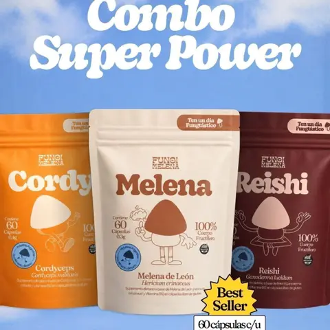 Combo SuperPower - Melena de León, Cordyceps y Reishi