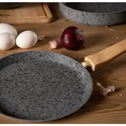 Nueva Panquequera 22 cm STONE de Aluminio Forjado c/ Antiadherente p/ Inducción